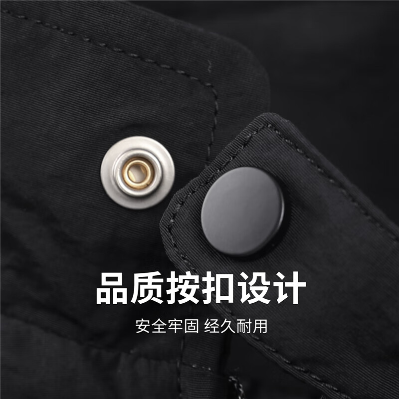 Dances with Wolves Harrington Stand Collar Jacket Men's 2025 Autumn New Men's Versatile Easy-Care Windproof Jacket 1075 Black 001 L (175)