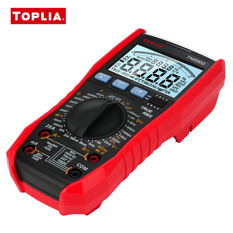 Toplia (TOPLIA) Unilid produces AC and DC clamp meters, digital ammeters, high-precision current clamp meters, multi-function multimeters TM890D digital multimeters