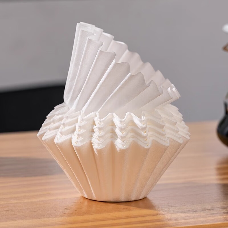 Puree cake-shaped coffee filter paper filter paper wave-shaped coffee filter hand-brewed coffee drip type cake-shaped filter paper large size 25 sheets