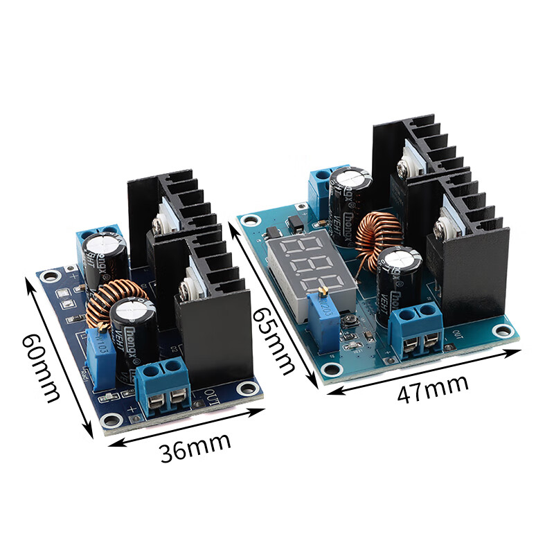 XL4016E1 DC-DC step-down power module high-power 8A voltage stabilization and voltage regulation with digital display/adjustment knob XL4016E1 step-down module no specifications