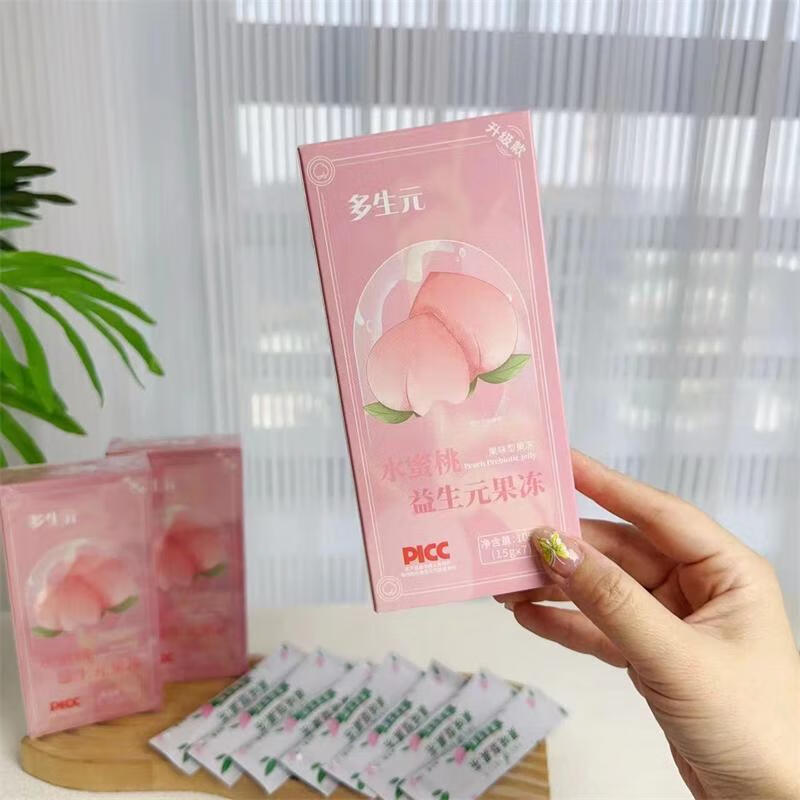 Multibiotic peach prebiotic jelly fruit and vegetable enzyme jelly peach flavor fruity jelly 7 pieces/box 3 boxes