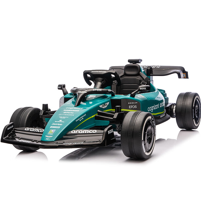 BeRica Aston Martin authorized F1 children's electric car kart remote control toy car 3-6th birthday gift
