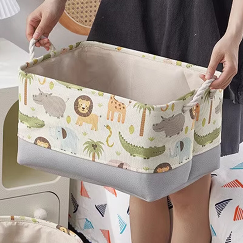 Forty Thousand Kilometers Toy Storage Box Cartoon Fabric Children's Folding Storage Basket Large Thickened Dirty Clothes Basket Baby Debris Storage Bucket