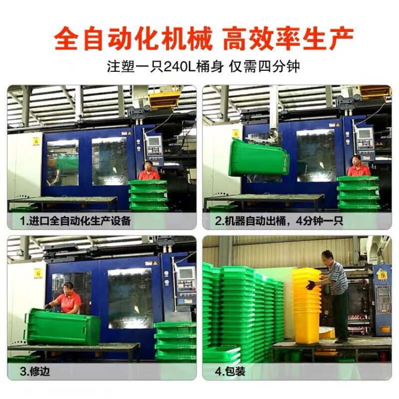 Large-capacity outdoor trash can for industrial classification of kitchen waste outdoor with cover for commercial large-scale sanitation 30L thickened blue recyclables