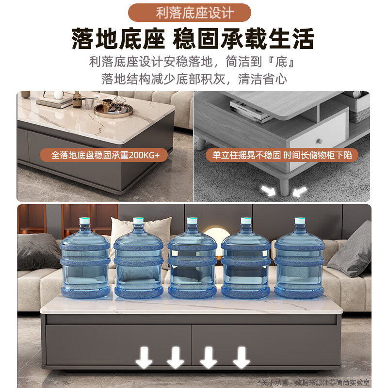 Coffee table living room household small apartment 2025 new table modern simple creative slate color rectangular coffee table table Muye dark gray 140*60*37cm