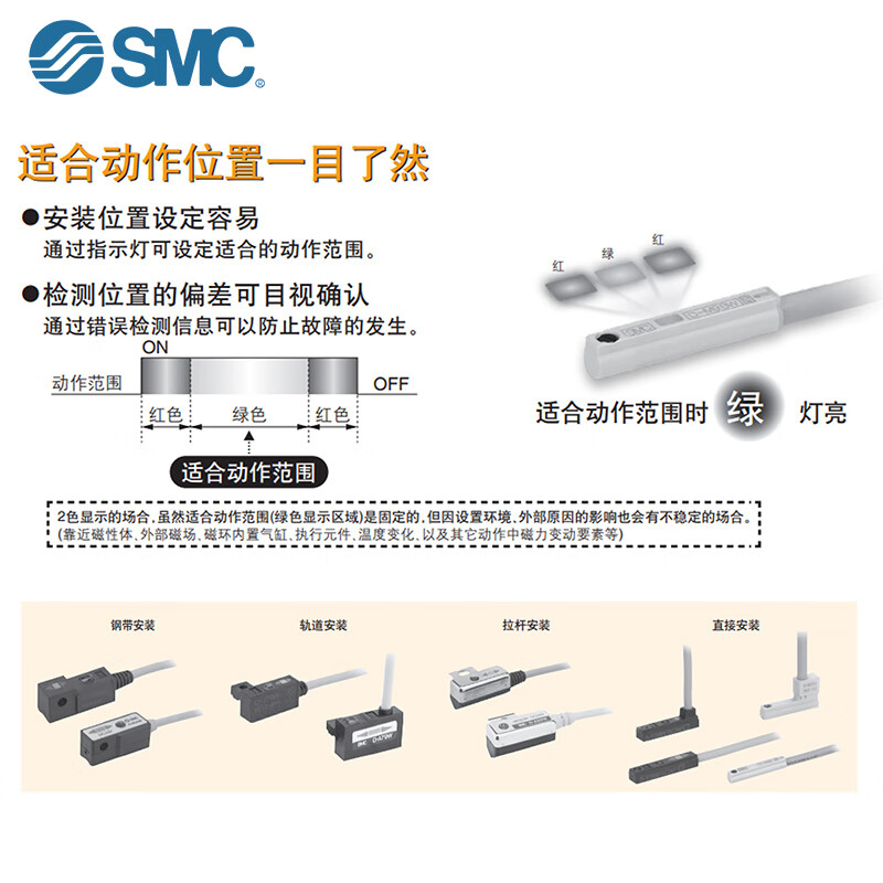 SMC magnetic switch D-M9B/M9P/M9N/A93/P/V/A/W cylinder sensor A73/R/F8B/C73 D-M9N (0.5 meters)