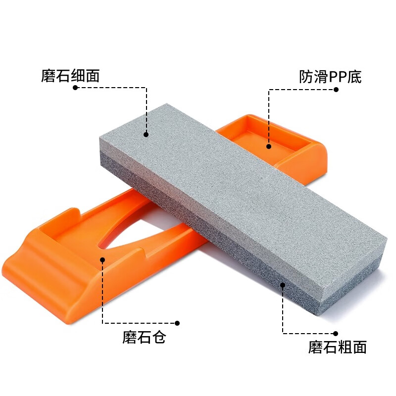 PINYU whetstone for household kitchen knives, double-sided thick and fine oilstone edged white corundum natural woodworking knife sharpener