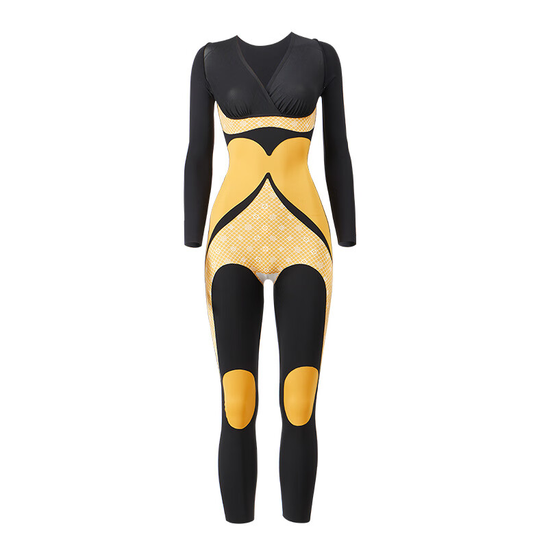 Tingmei (GRACWELL) new product autumn and winter full body shaping jumpsuit slimming buttocks waist corset tummy control long sleeves long pants body shaping black M (recommended weight 95-110 pounds)