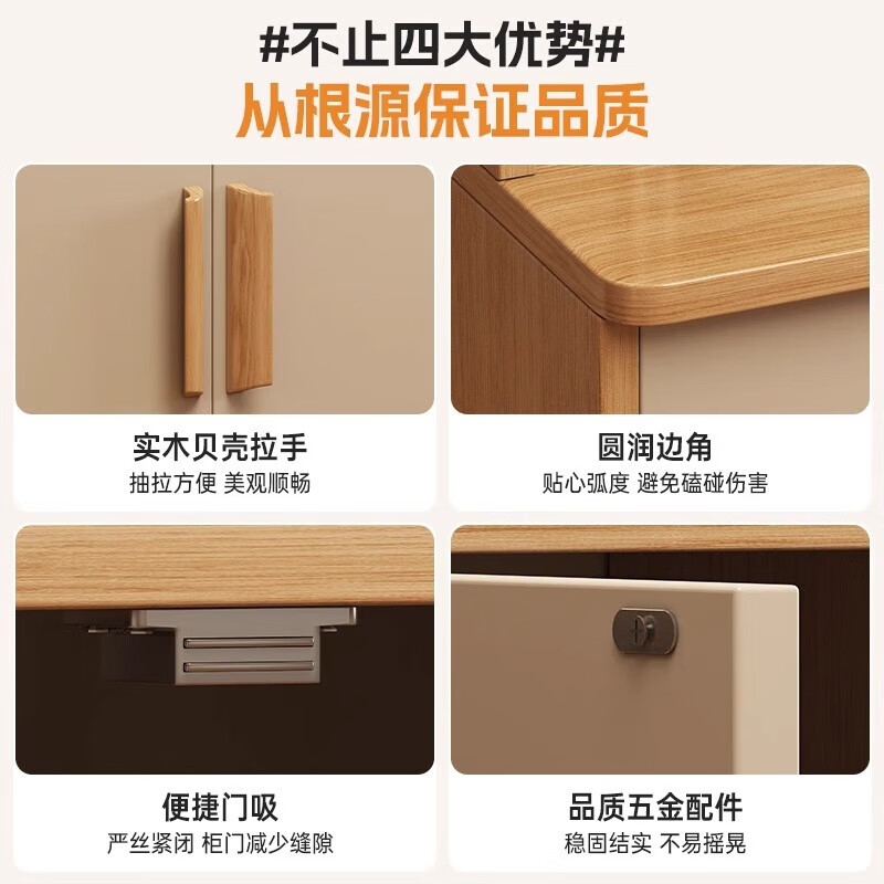 Sideboard against the wall integrated living room modern simple cabinet light luxury storage cabinet storage side cabinet storage cabinet wine cabinet closed cabinet door 120cm light luxury gray