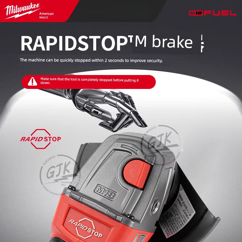 Mervoqi M18 Fsagv125Xpdb 2888-20 brushless speed-adjustable lithium battery 5-inch speed stop angle grinder 2888-20 bare metal Asia-Pacific version has a one-year warranty and does not include a battery charger