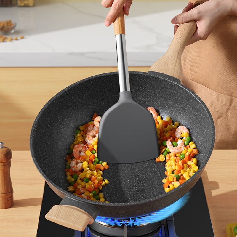 ASD spatula, silicone spatula, cooking spatula, non-stick wok, frying pan, frying pan, special high temperature resistant household spatula and spoon set