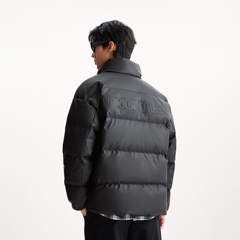 JACK&JONES men's down jacket versatile steel-pressed printed silhouette casual stand-up collar loose warm jacket top 225312025