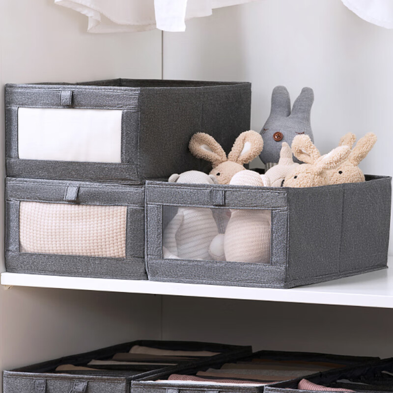 Camellia Foldable Storage Box Fabric Clothing Storage Box Drawer Wardrobe Clothes Storage Box