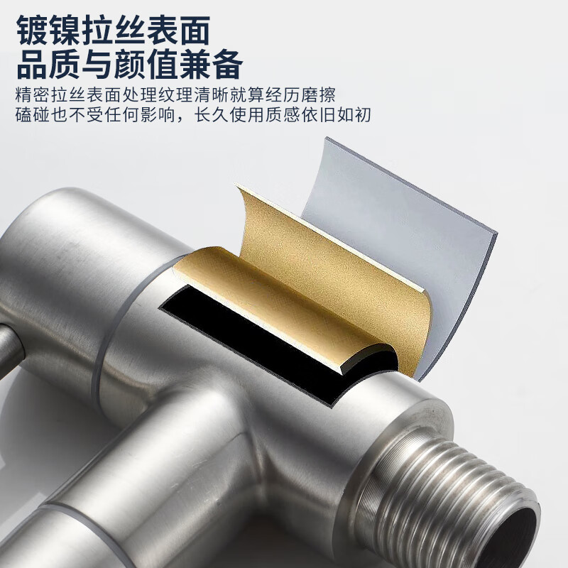 KEGOO kitchen faucet universal folding stove sink basin balcony in-wall single cold faucet 304 stainless steel K2038