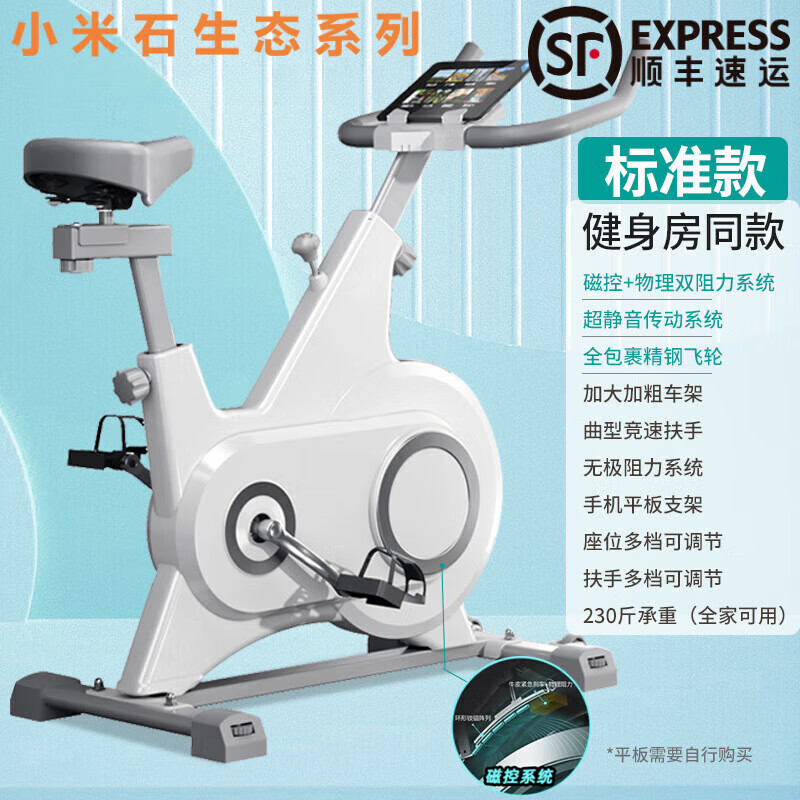 Xiaomi Stone Magnetic Control Intelligent Spin Bike Home Indoor Mini Exercise Bike Equipment Exercise Silent Sports Bike Black - Magnetic Control Model - No Watch, No Heart Rate