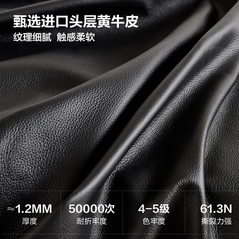 Quanyou Home Italian light luxury leather bedside soft cover master bedroom first floor cowhide art bed 1.8 meters 2 meters double bed