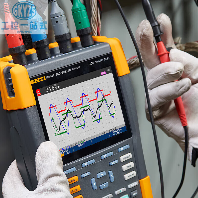Fluke dual-channel oscilloscope handheld oscilloscope F190-062S 102S 204S 504S Fluke190-062 dual-channel 60MHz oscilloscope