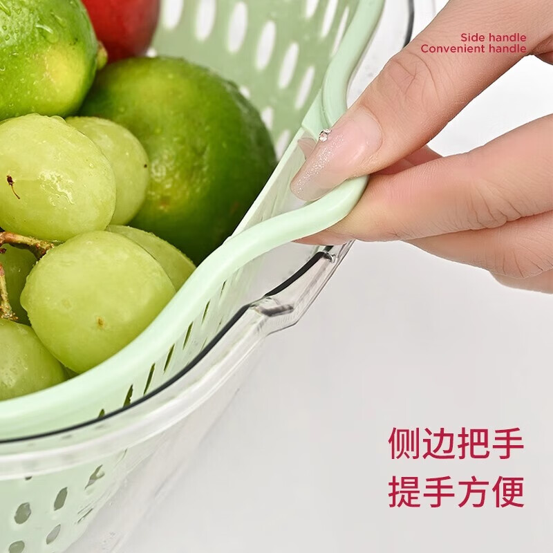Wild pigeon WELLMEET sink drain basket food-grade kitchen water filter artifact new household plastic vegetable basket double layer mint green large, medium and small 3-piece set recommended by the store manager