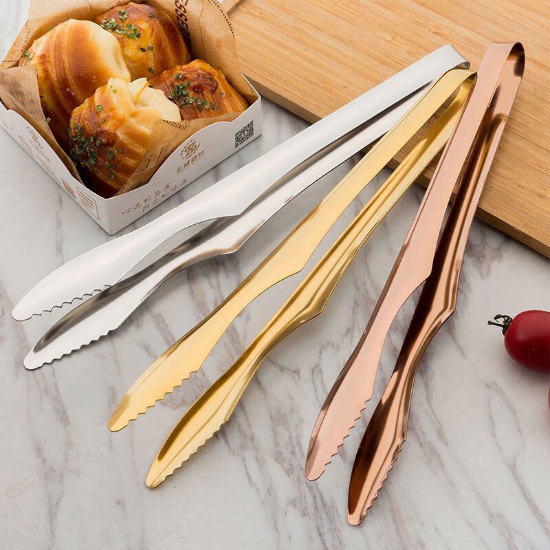 Pupan stainless steel barbecue clip Japanese barbecue shop camping barbecue scissors set outdoor bbq barbecue Korean barbecue large size 10 pieces