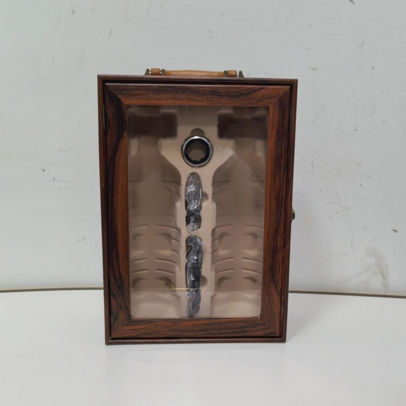Magic Bean Shenghuo Red Wine Packaging Gift Box Empty Box Bottled Wooden Box Double Wine Portable Customized Honghuali Window Double Wooden Box