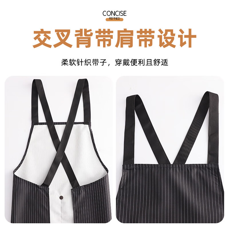 Aomeiyou cooking apron 2025 new home kitchen waterproof and oil-proof work clothes women's apron catering blue