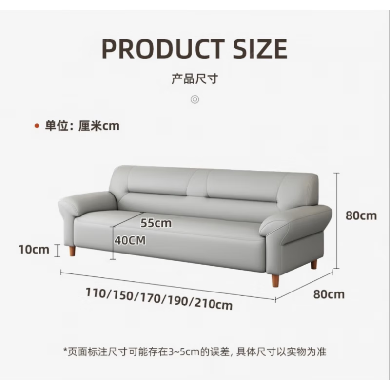 Ji Shilun Nordic leather sofa modern simple small apartment double three-seater living room home leather art sofa cat scratch leather cat scratch leather light gray + sponge + latex + solid wood frame three persons 1.7m - factory direct sales