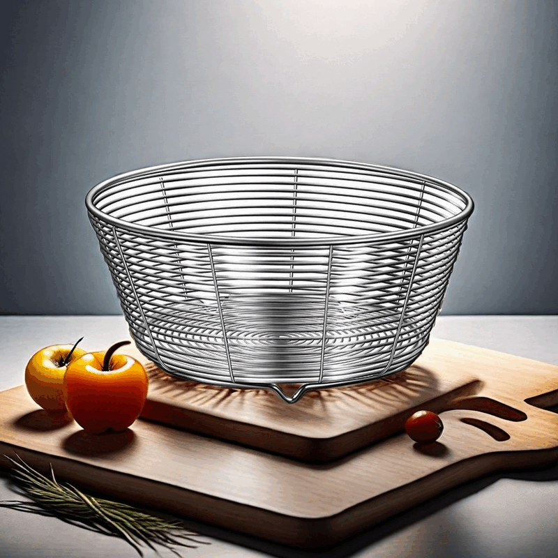 GIOIO304 stainless steel non-magnetic fruit basket for draining round solid thick living room special for washing vegetables free shipping clearance food grade 25.5 cm extra large non-magnetic hollow drain fruit basket