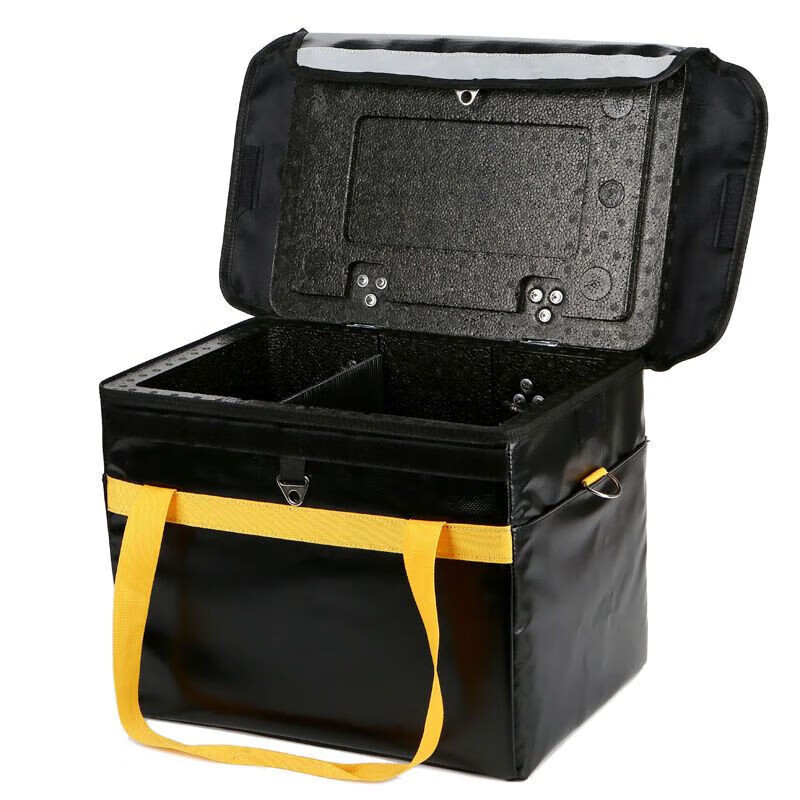 Meituan insulated box for non-takeout food delivery EPP thickened foam 18 liters/43 liters car-mounted thick outer skin black and yellow small size comes with partition/cup holder/shoulder strap