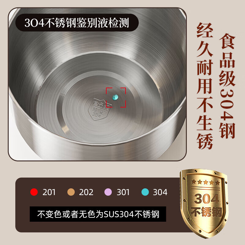 SMVP egg beater special deepening full set of stainless steel milk cake basin tools baking bowl cream whipping 304 medium egg beater special basin-21CM