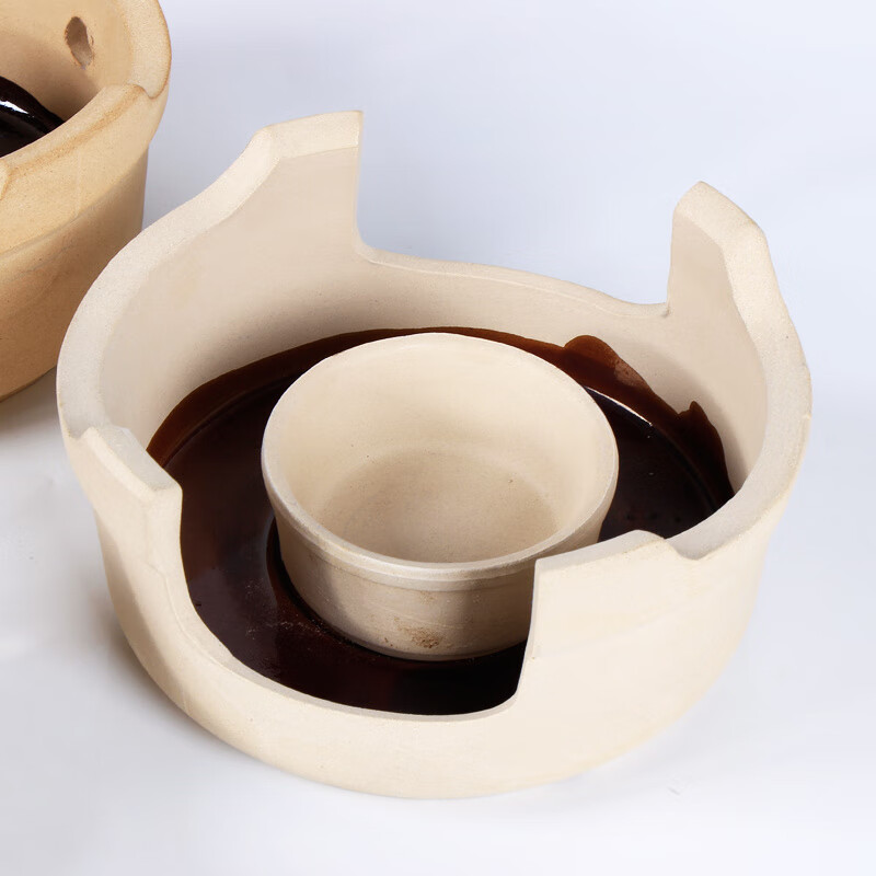 Tirona small casserole alcohol stove small hot pot special dry pot casserole independent clay pot heat-resistant ceramic bowl earthenware bowl earthenware 19 earthenware bowl about 700ml 1 pack