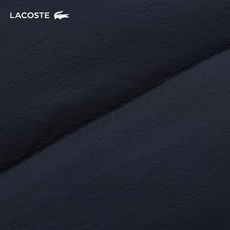 LACOSTE French crocodile women's 25 autumn and winter new solid color zipper goose down jacket | BF2502 166/navy blue L 40