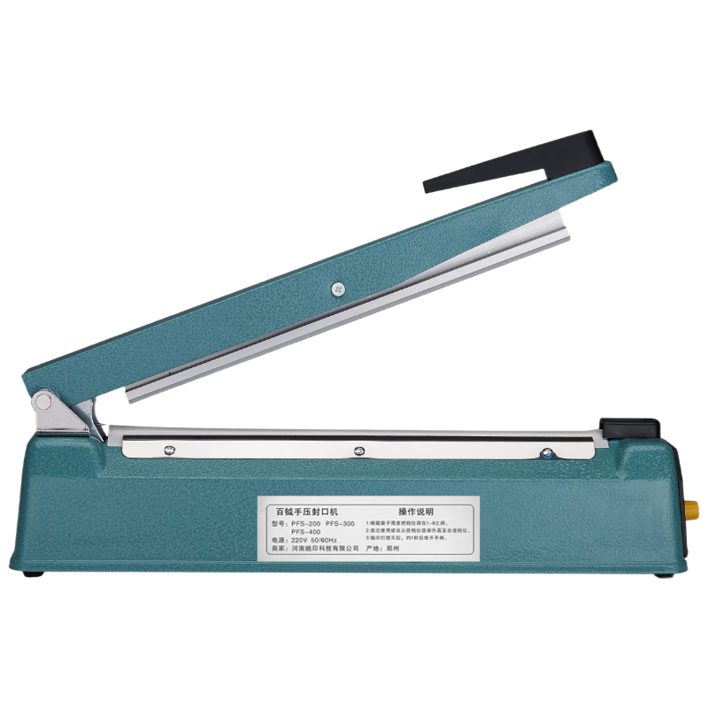 Baiyue hand pressure sealing machine, sealing width 8mm, sealing length 40CM, heat sealing machine, commercial quality, metal body, durable packaging machine, aluminum foil bag, food, tea, mooncake, 400