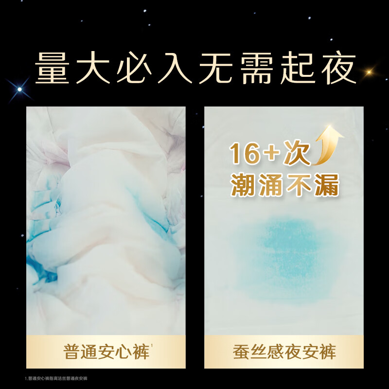 Kotex top-quality soft silk-feel night pants L size 8 pairs 100-140 catties trouser-type sanitary napkin sleep pants self-operated