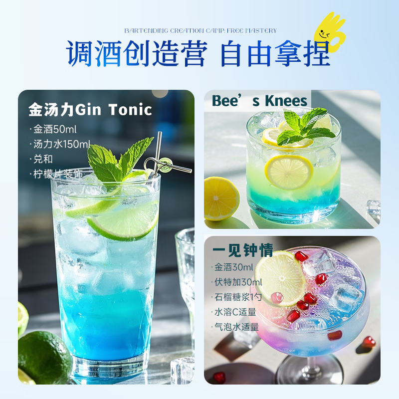 LOUIS BRANDON foreign wine gin 40 degrees 700ml single bottle spirits cocktail base gin lemon flavor cocktail gin and tonic