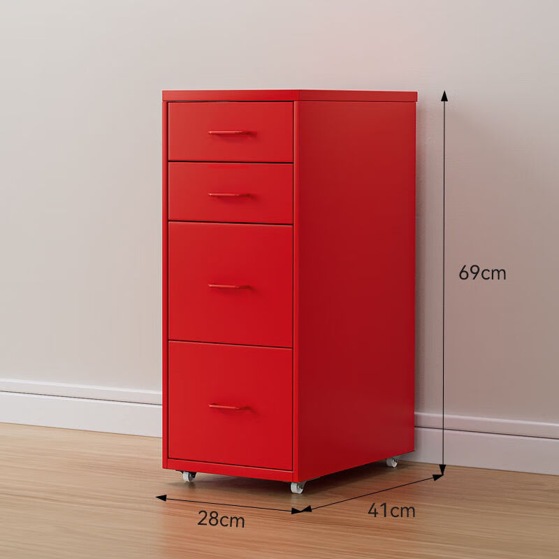 Bun Peng iron cabinet storage cabinet clearance large disposal Chinese bedside study living room dopamine storage mobile steel drawer three drawers thickened light purple