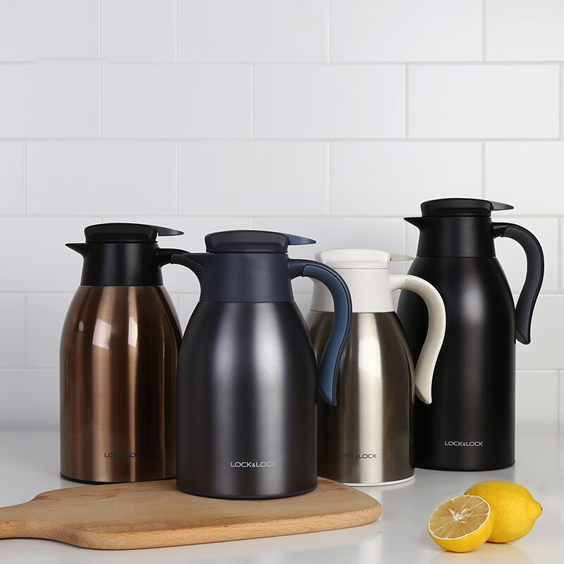 Wonderful thermos kettle hot water kettle large capacity student home office thermos bottle 1464 LHC1464 black-slightly unpackaged 2.2L