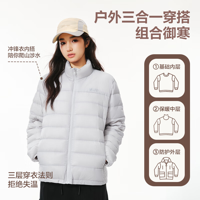 NetEase carefully selects 25 new products, lightweight fluorine-free three-in-one down jacket, functional, technological, knitted, windproof, breathable, scratch-resistant and wear-resistant U1 placket style - Phantom Black (three-in-one down liner) 2XL