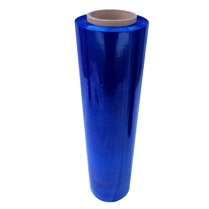Stretch film blue PE packaging film 50cm wide stretch film guardrail protective film industrial machinery packaging special film blue 50cm*5kg*300m 1 roll