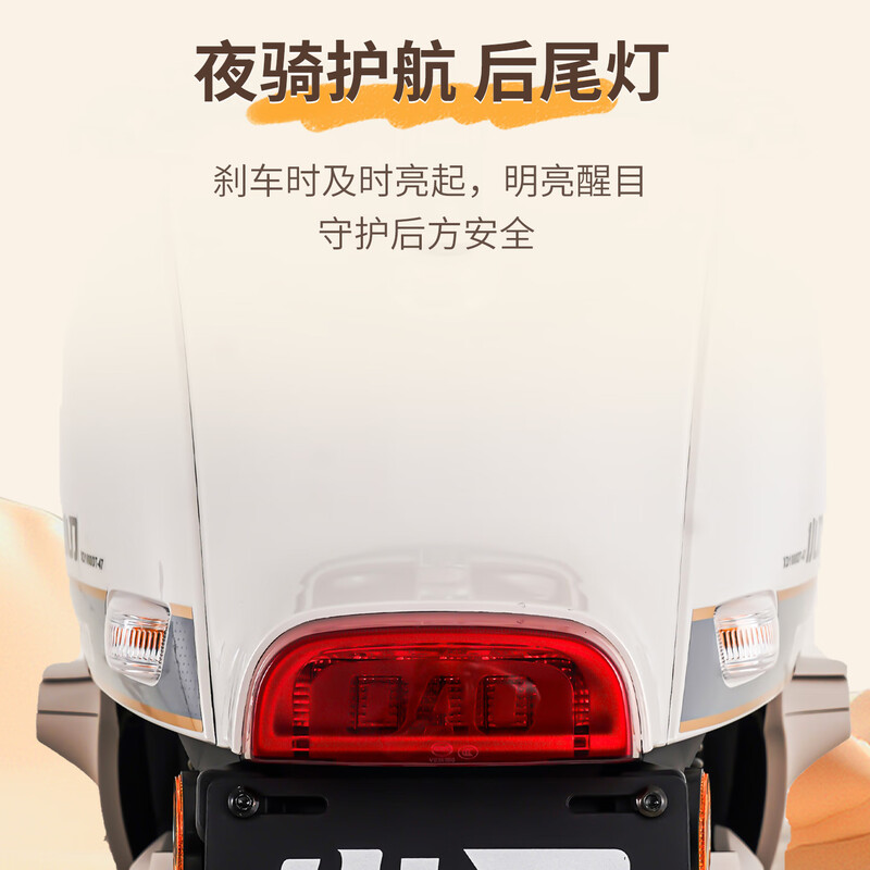 Xiaodao Electric Vehicle 72V20Ah Lead Acid Tail Box Smart Bluetooth Unlocked Electric Motorcycle Pedal Electric Motorcycle Commuting Battery Vehicle Morning Dew Powder-Bluetooth Unlocked/Free Tail Box