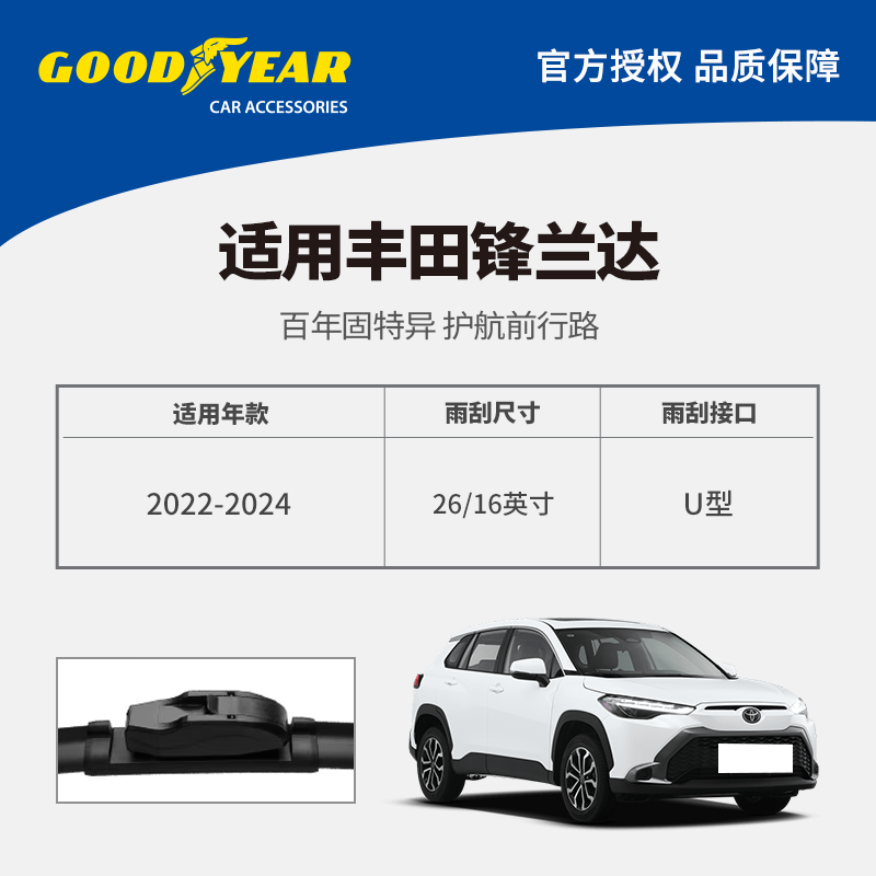 Goodyear Toyota Fenglanda wiper blade car-specific boneless rubber strip 2022 Fenglanda Fenglanda wiper blade 1 pair