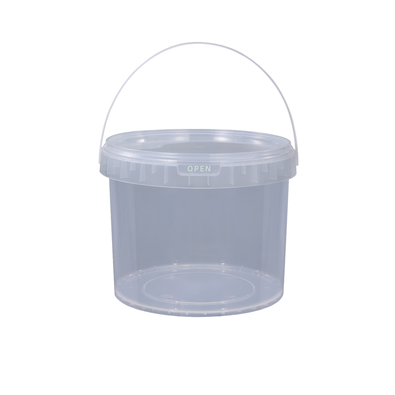 Metasequoia (pack of 3) 3L transparent thickened sealed plastic barrel food-grade rice wine sweet rice wine sub-package container mash tank transparent small bucket (LC)