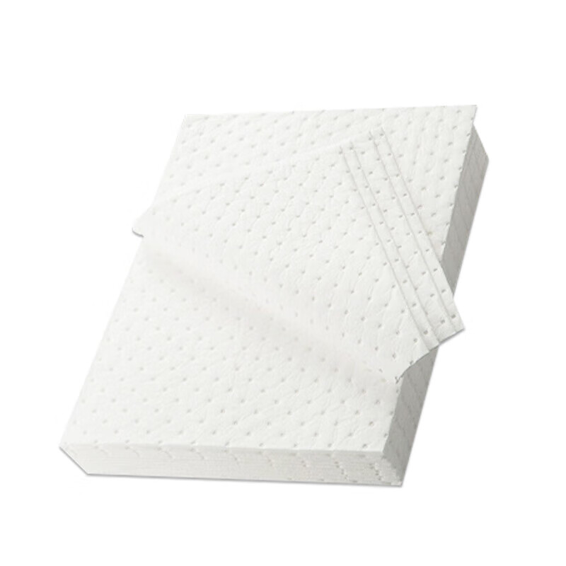 Yigongding Industrial oil-absorbing cotton, oil-absorbing felt, oil spill, gas station, maritime ship, powerful cleaning oil-absorbing pad, white 40cm*50cm*2mm (100 pieces)