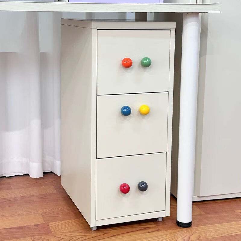 Bun Peng iron cabinet storage cabinet clearance large disposal Chinese bedside study living room dopamine storage mobile steel drawer three drawers thickened light purple