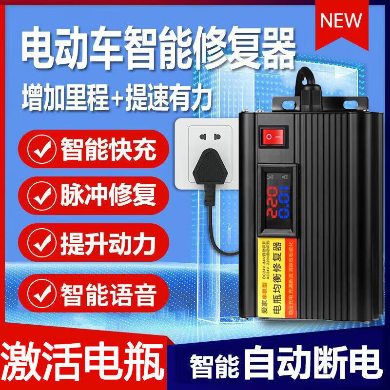 Battery Repair Artifact Universal Pulse Repair Second and Third Wheel Electric Vehicle Battery Restorer Battery Automatic Power Off Battery Repair Artifact Zengcheng Battery Life