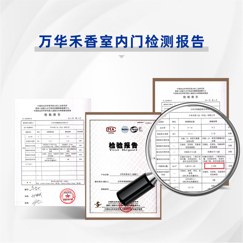 Hexiang Wanhua Hexiang formaldehyde-free wooden door 1001 package installation