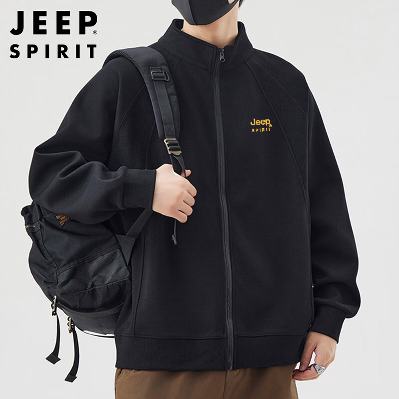 JEEP SPIRIT Jeep jacket men's sweatshirt men's high-end 2026 spring and autumn high-end handsome sports casual trendy clothes