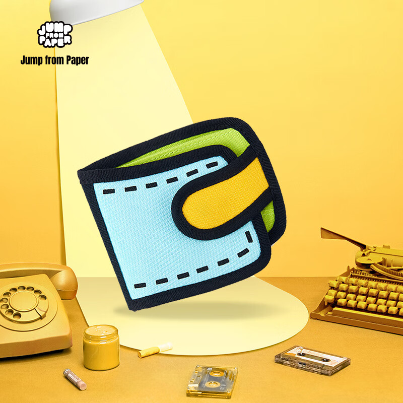 JumpFromPaper wallet women's card bag coin purse wallet wallet short two-dimensional 2d short clip air blue