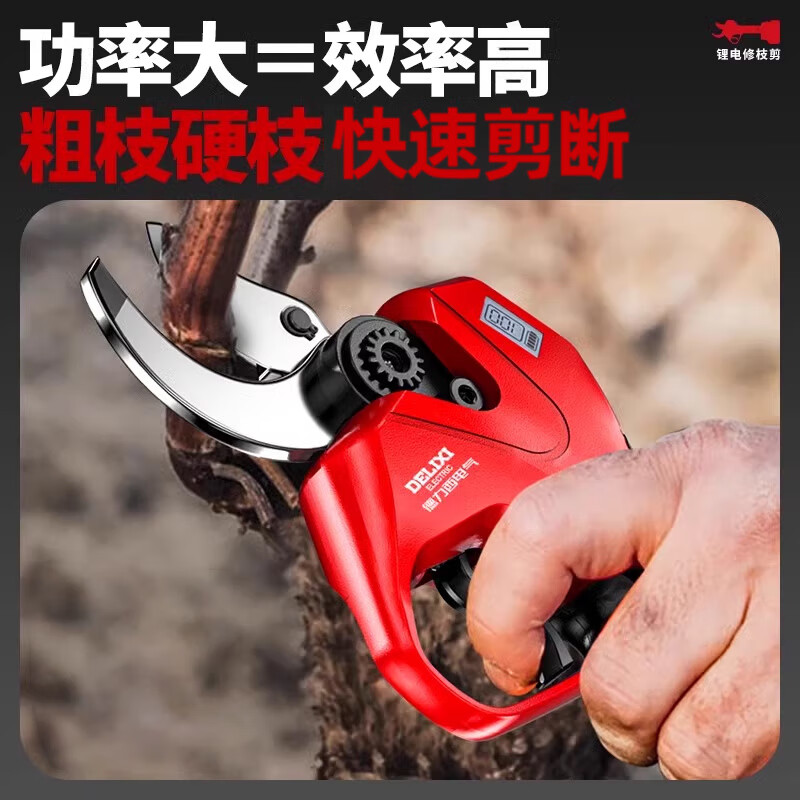 Delixi Electric Electric Scissors Rechargeable Branch Fruit Tree Garden Pruning Scissors Lithium-ion Special Pruning Artifact with 170cm Extension Rod Brushless Speed Cut Model 4.0 One Charge One Charge