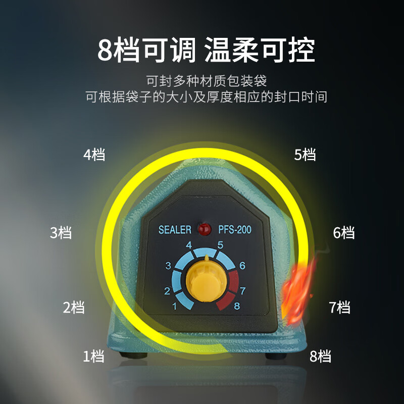 Baiyue hand pressure sealing machine, sealing width 8mm, sealing length 40CM, heat sealing machine, commercial quality, metal body, durable packaging machine, aluminum foil bag, food, tea, mooncake, 400