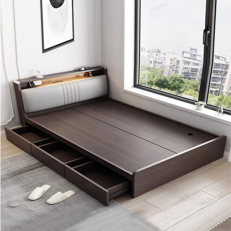 Xianqingyashe solid wood bed 1.8m